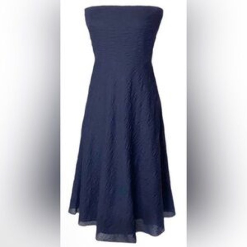 Jcrew Navy Strapless Dress